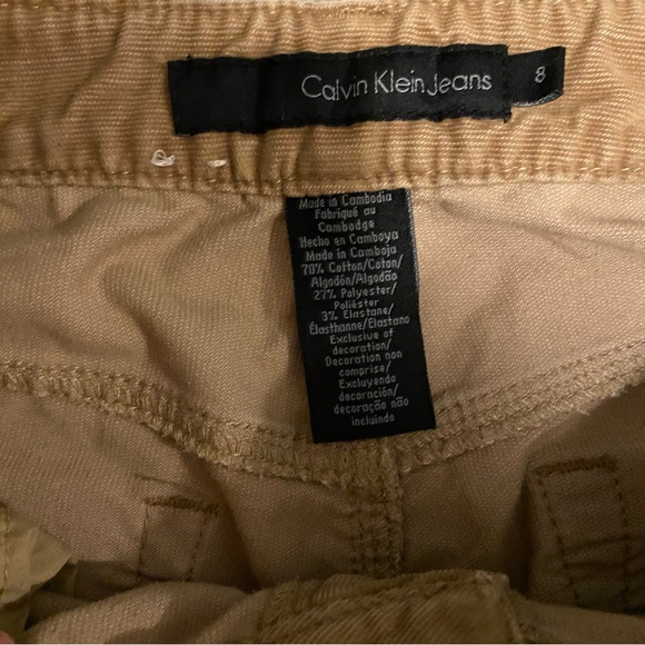 Women's Calvin Klein Tan Corduroy Pants Y2K Low Rise Pants Grunge Size 8 Jeans - Picture 6 of 8